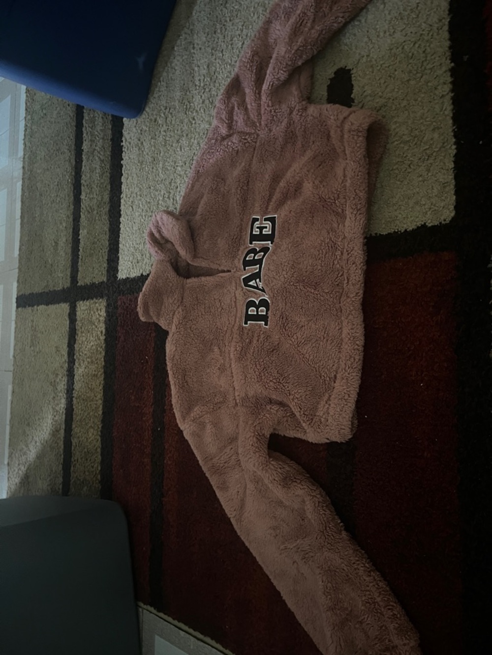 'BARE' Plush Pullover Hoodie - Dusty Mauve